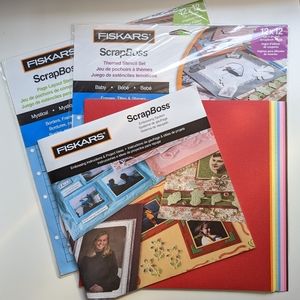 FISKARS | ScrapBoss Embossing Stencils (NEW)